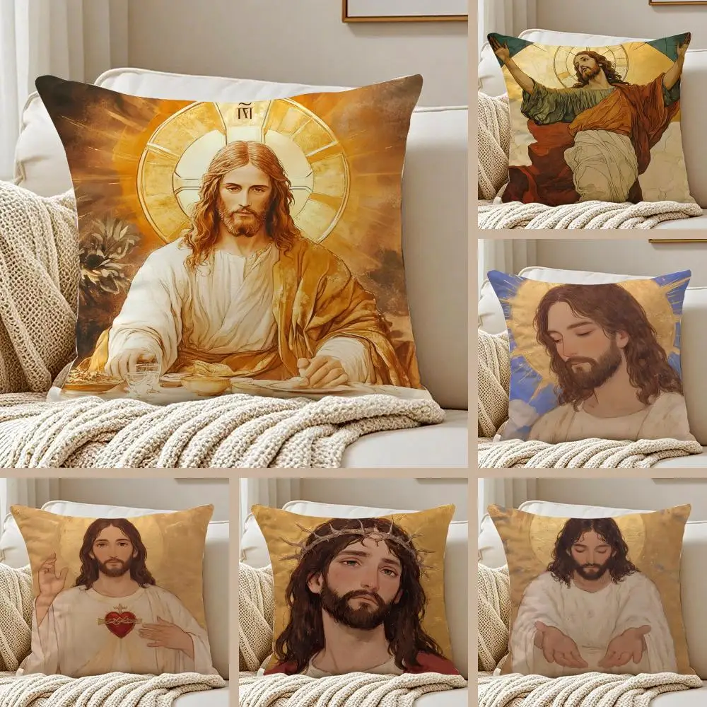 Classic Religious Art J-Jesus Christ Cushion Cover Pillowcase Anti-dustmite living Room Sofa Decor Cushion Room