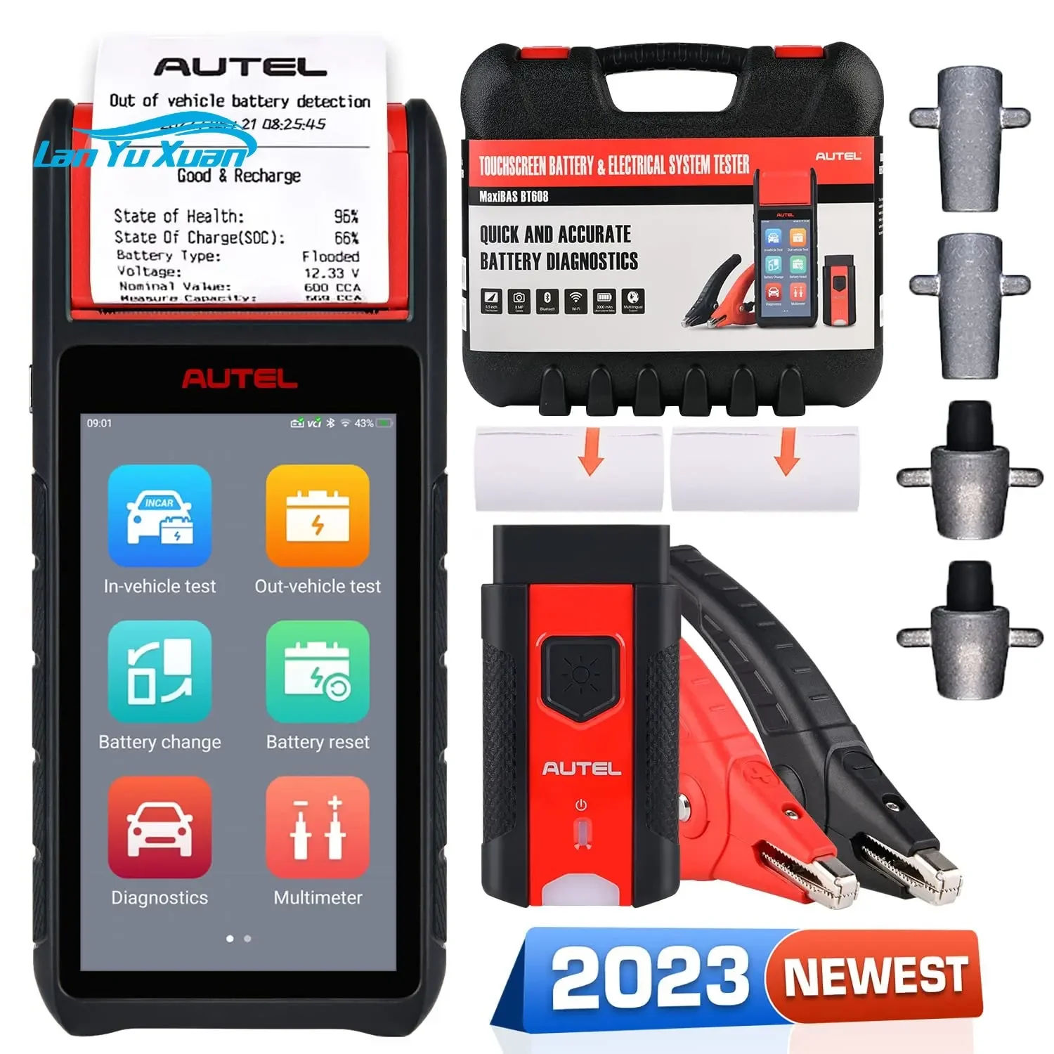 

Autel Car Battery Tester Analyzer Maxibas Bt608e Electrical System 6V 12V Battery Capacity Tester Auto Analyzer Diagnostic Tool