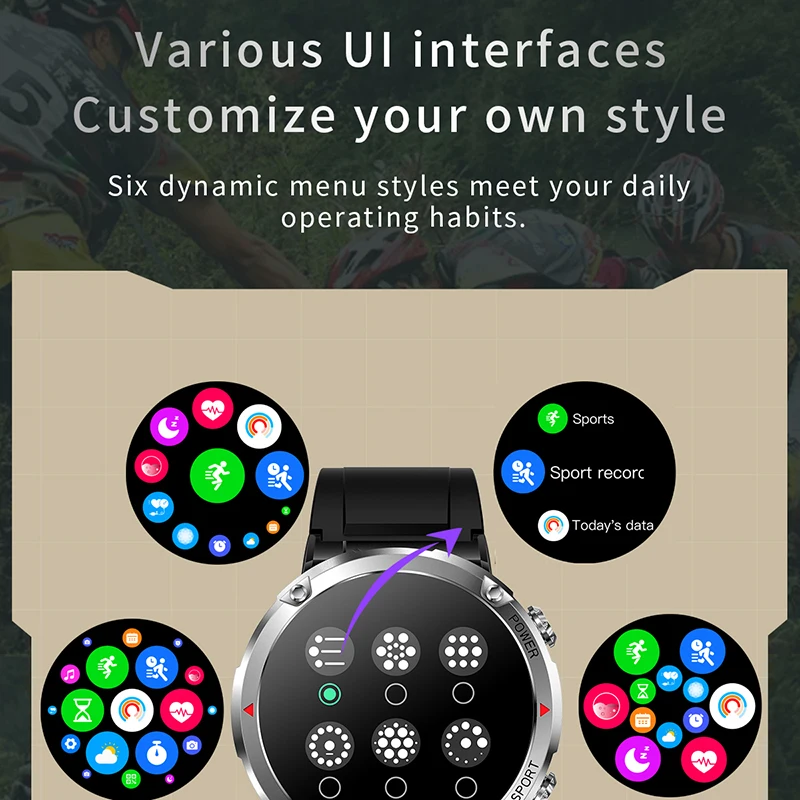ChiBear 2023 Smart Watch Men 1.6 Inch Full Touch Bracelet Fitness Tracker Sports Watch Bluetooth Call Smart Clock Men Smartwatch