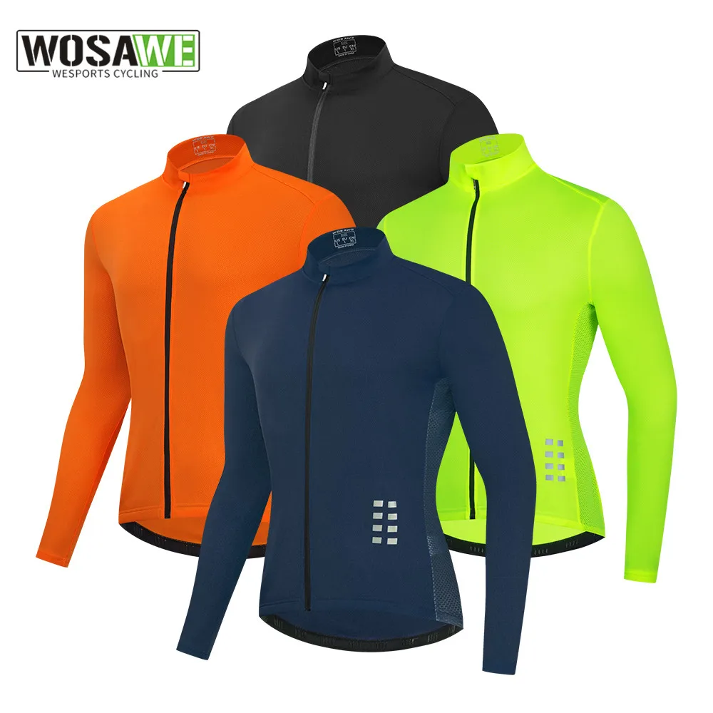 

WOSAWE Breathable Men's MTB Bike Jersey Reflective Shirts Quick Drying Short Long Sleeve Women Bicycle Cycling Clothing Shirts