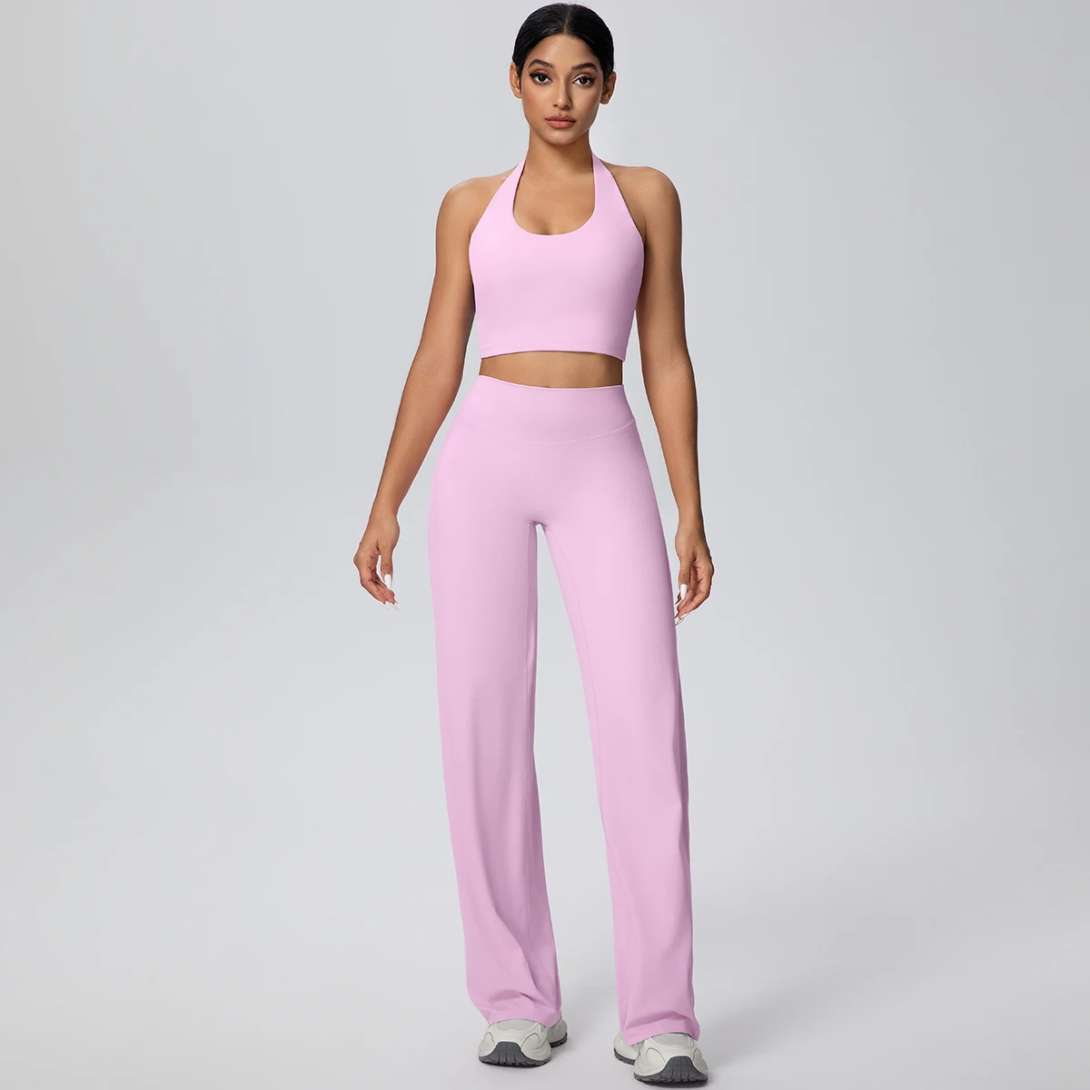 2 stück Atmungsaktive Sommer Workout Top Hosen Yoga Set Yoga Unterwäsche Mit Brust Pad Schnell Trocknend Push-Up Bleistift Hosen yoga Set – Detail 30
