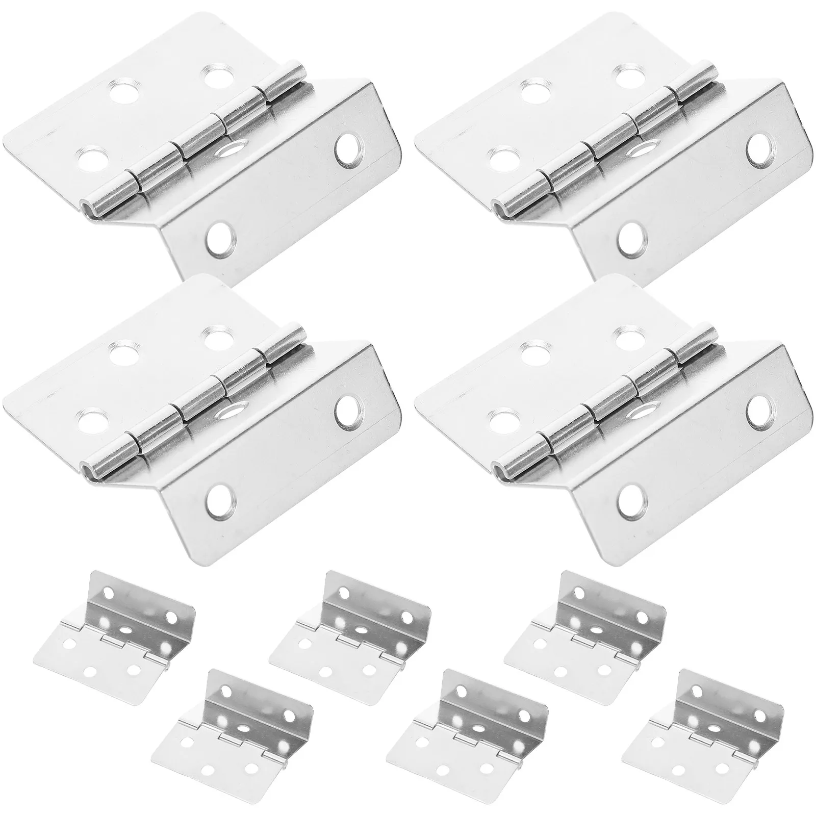 10Pcs Metal Three Folded Cabinet Hardware Hinges Furniture Accessories Hinges For Cabinet Door Repair Furniture Maker