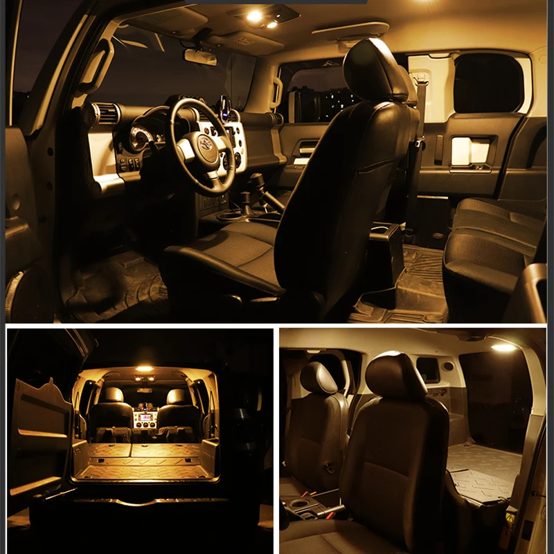 4Pcs/Set For Toyota FJ Cruiser High Brightness Reading Lamp Car Front/Middle Row Reading Light Interior LED Trunk Reading Light