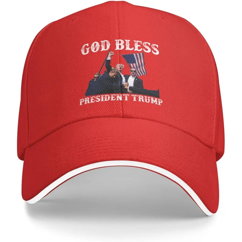 

Женская бейсбольная кепка God Bless с президентом Трампом 2024