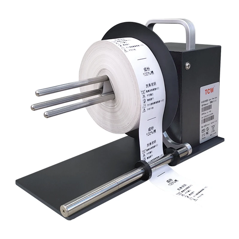 Label Rewinder Machine TCW-X110 Support 25mm Roll Diameter for Stickers Label Speed Adjustable
