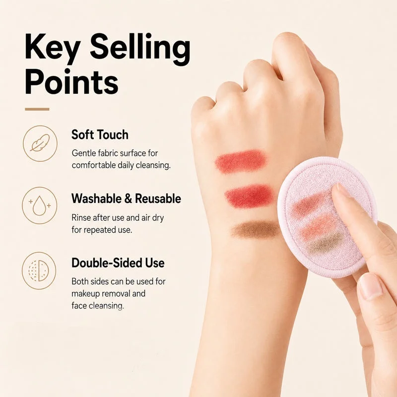 5PCS Reusable Cotton Pads Makeup Remover Pads Washable Round Make Up Pads Cloth Nursing Pads Skin Care Tool Skin Cleaning