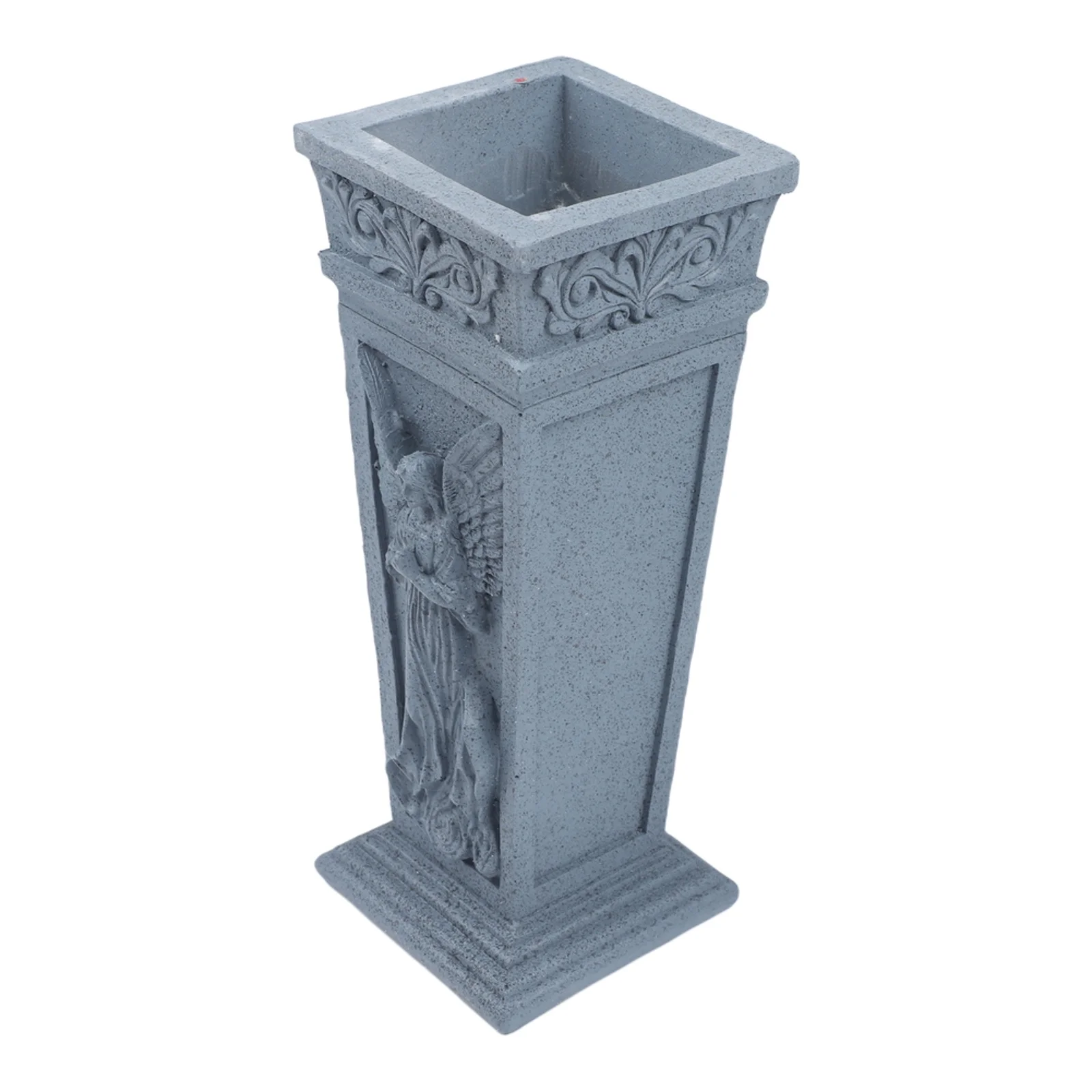 Resin Cemetery Flower Vase with 55 Inch Spike for Stable Ground Placement Elegant Memorial Flower Holder for Outdoor Settings