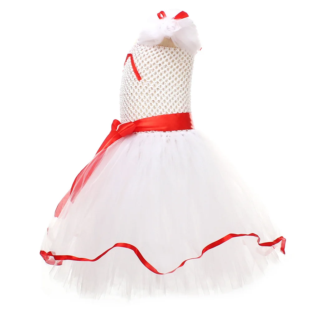 2014 Film Horor Kostum Annabelle Cosplay Fantasi Gadis Pakaian Busur Rambut Klip Menyamar Remaja 6 Sampai 14 Tahun Fantasia Pakaian