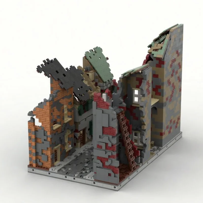 4325 PCS 모듈형 건물 파괴된 집 MOC 맞춤형 모듈형 빌딩 블록 어린이용 브릭 인기 창의적인 DIY 조립 장난감 선물