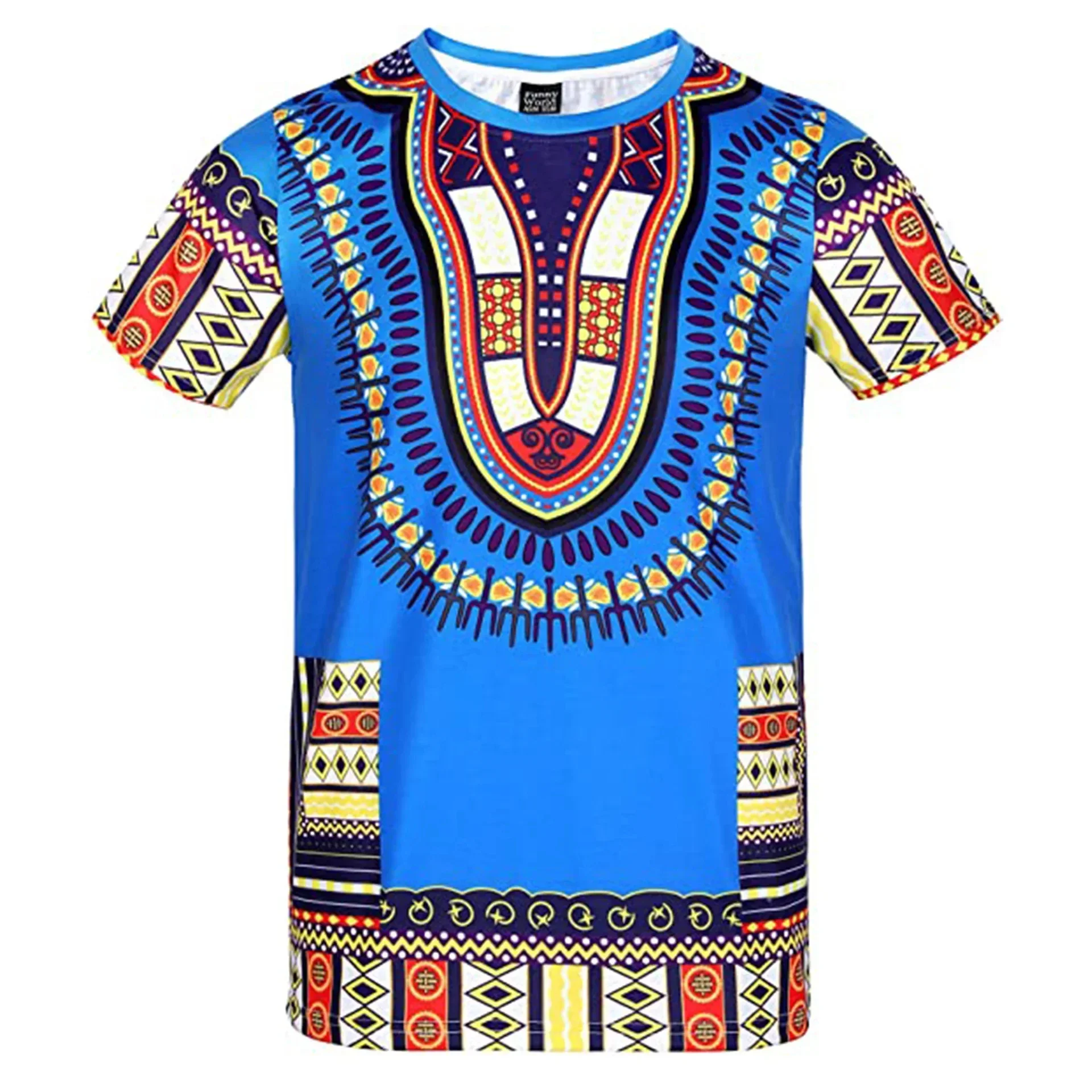3D-gedrucktes, atmungsaktives T-Shirt im afrikanischen Ethno-Stil für Erwachsene und Kinder, für Outdoor-Street-Fashion, Y2K-Rollenspiel, kurzärmeliges Shirt – Detail 5