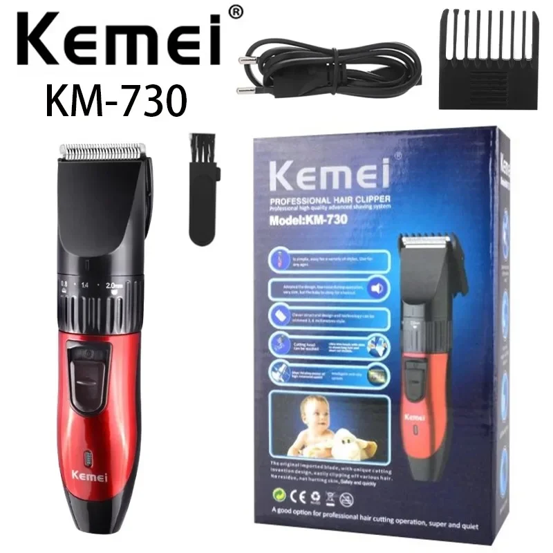 KM-730 Kemei Rechargeable Electric Hair Clipper High-Quality Household Hair Trimmer Cordless Men Shaver Trimmer for Men barber