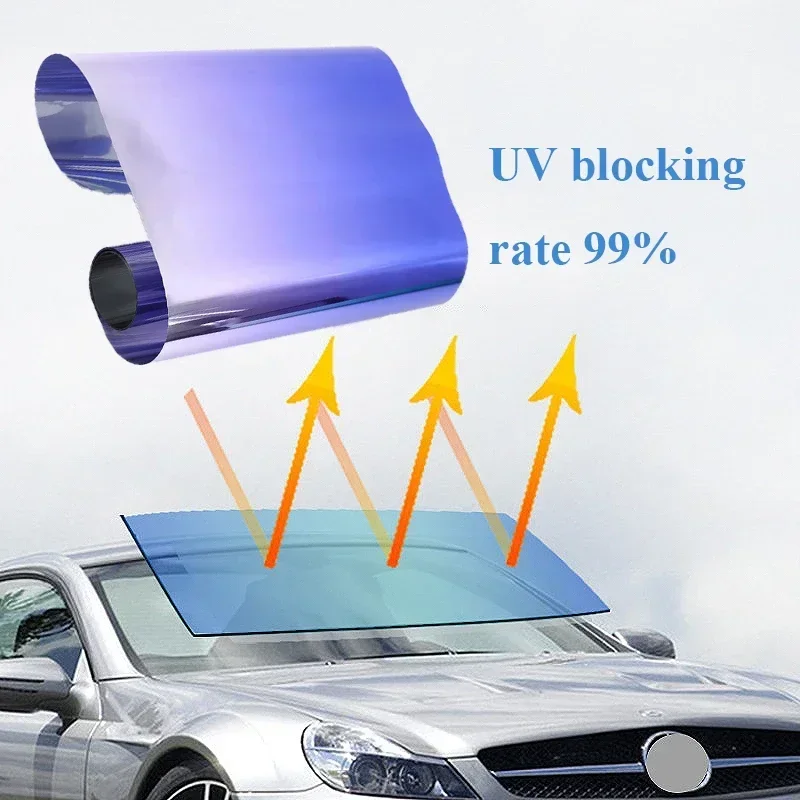 

Car Gradient Sunshade Film PVC Two Tone Car Window Sticker Film Stylish Two Color Car Window Tint for Protections Privacy