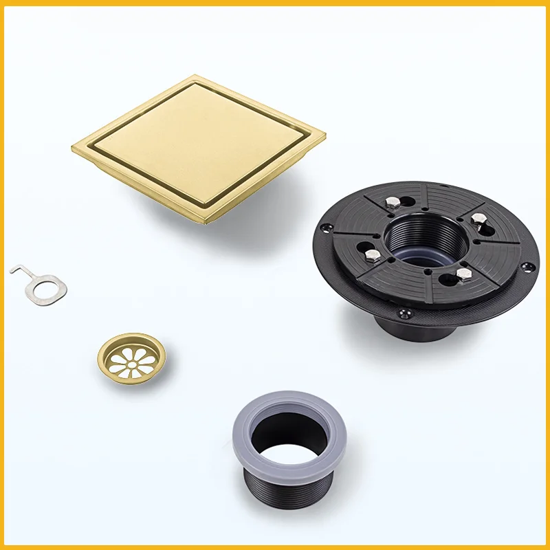 Imagem -06 - Dreno de Piso de Invisível Desodorante Quadrado Filtro de Lixo Dreno de Chão de Chuveiro Filtro de Água Acessórios do Banheiro Aço Inoxidável