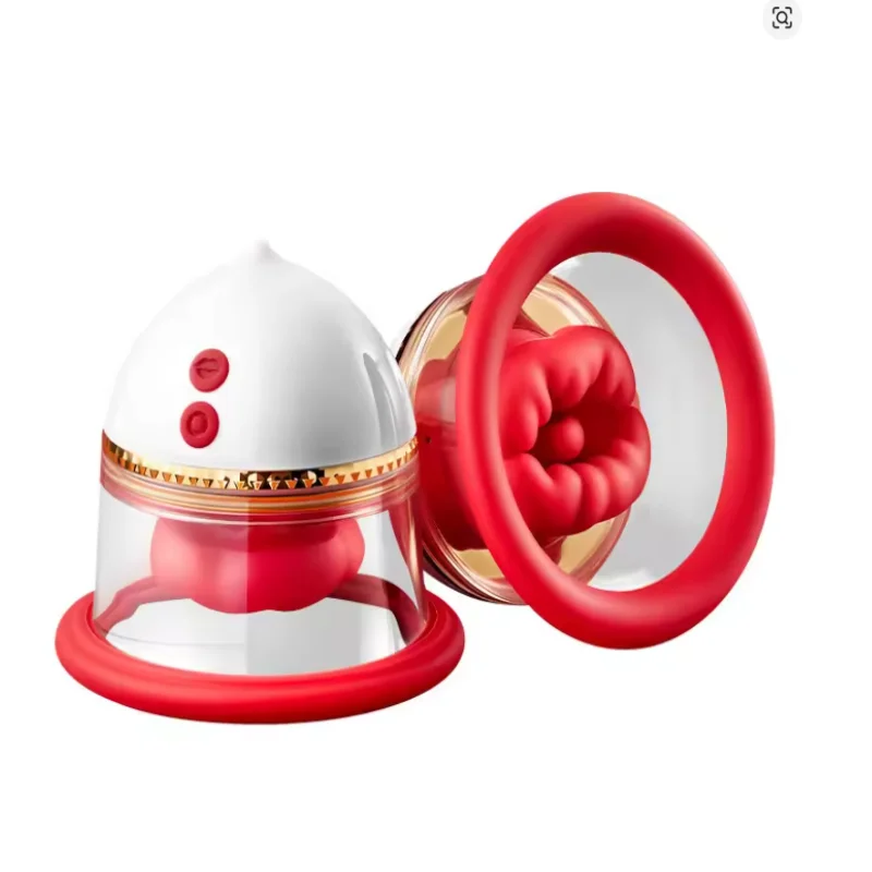 Portable Nipple Licking Sucking Vibrator Female Breast Massager Clitoral Bite Vibrating Sex Toy for Female Masturbation