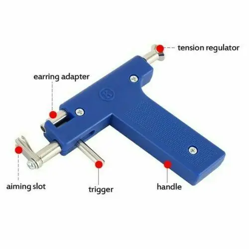 1 مجموعة المهنية ثقب الأذن بندقية أداة مجموعة المهنية ثقب الأذن بندقية أداة مجموعة EarStuds الصلب الأذن الأنف السرة ثقب الجسم