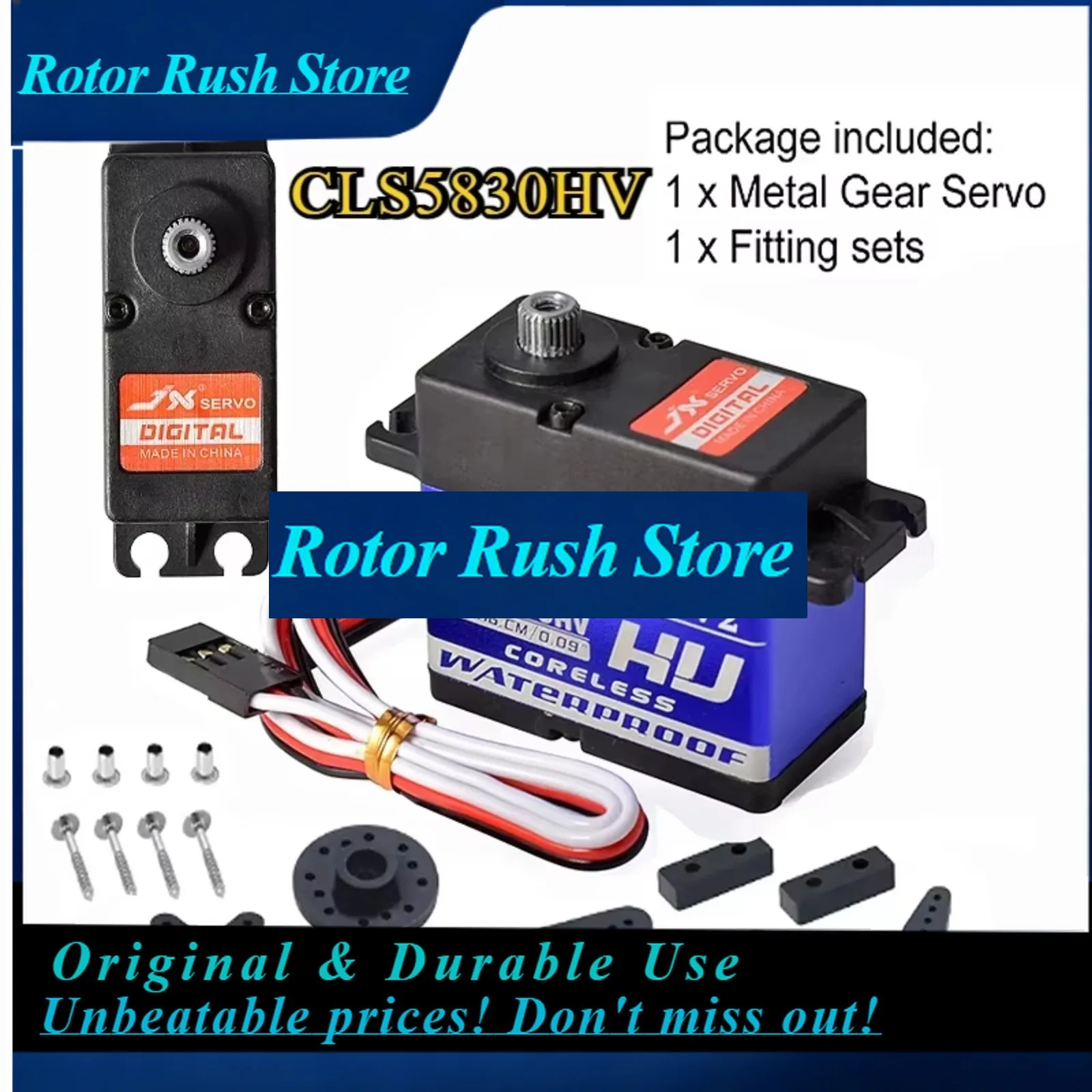 RoRuSJX CLS5830HV 30KG High Voltage Digital  Metal Gear Waterproof Coreless Motor For RC Models