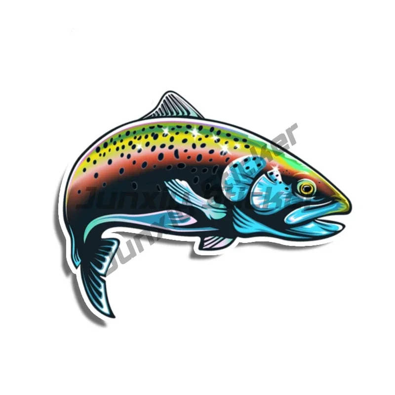 

Rainbow Trout Car Sticker Cross Country Diesel Car Motorcycle Auto Parts Personalized Decoration Refrigerator Car Fun Decal PVC