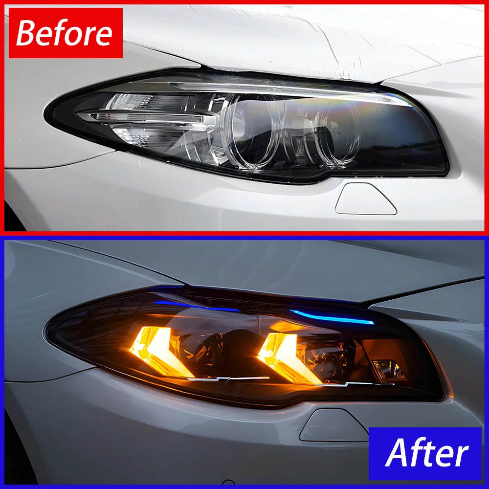 For BMW F10 525i 530i 535li 5 Series 2011-2017 Auto Headlights Assembly Upgrade LED BMW G60 Style Projector Lens Accessories