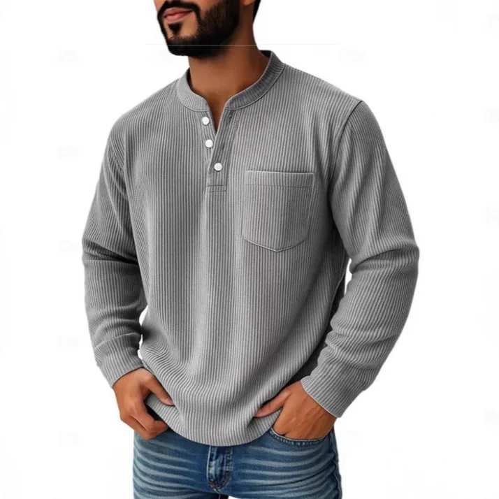 Spring-Autumn-Men's-Corduroy-Polo-Shirt-Button-Placket-Collar-Casual-Shirt-Men-Fashion-Long-Sleeve-for-Men-Male-Shirts