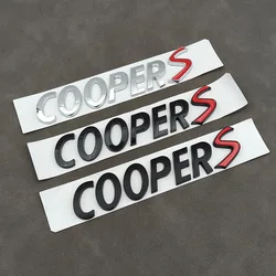 3d ABS Black Logo Cooper S Emblem Letters Car Trunk Badge For R55 R56 F56 R50 R52 F55 JCW R53 Cooper S Sticker Accessories