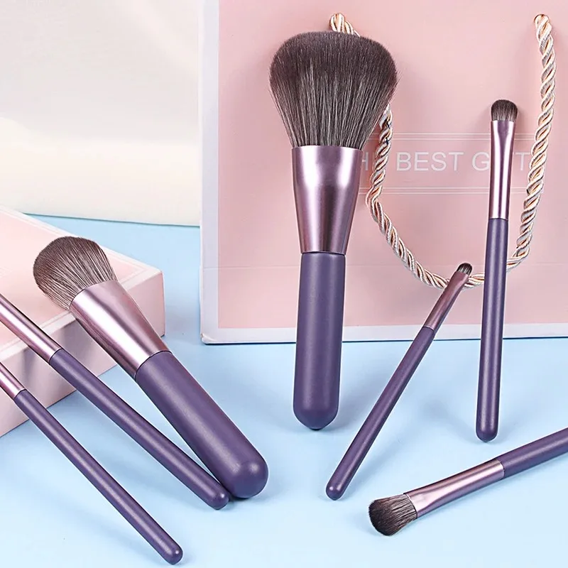 Makeup Brushes Set with Bucket MultiFunction Cosmetic Brush Set 7pcs Professional Blush Eyeshadow Eyebrow Foundation Beauty Tool