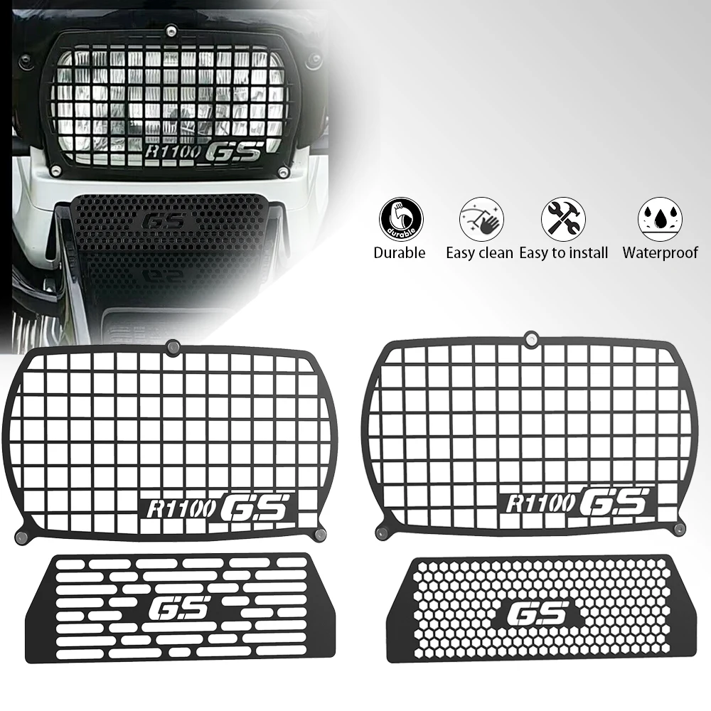 1994-1997 Oil Cooler Grilles Protector Motorcycle Radiator Guard Cover Headlight Guard Set For BMW R1100GS R 1100 GS 1998 1999