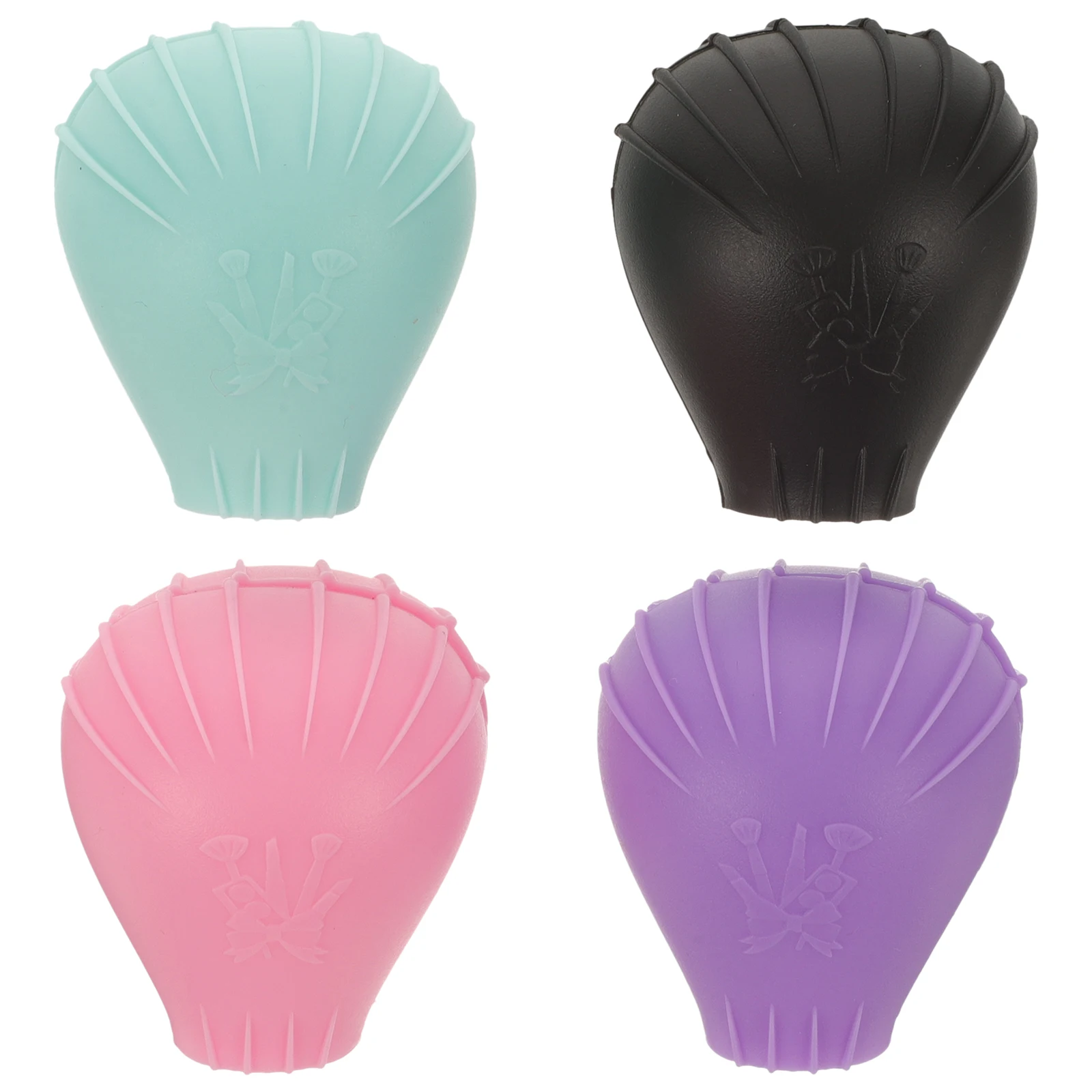 

4Pcs Silicone Makeup Brush Covers Protective Caps Keep Brushes Clean Travel Friendly Portable Holder for Foundation and Beauty