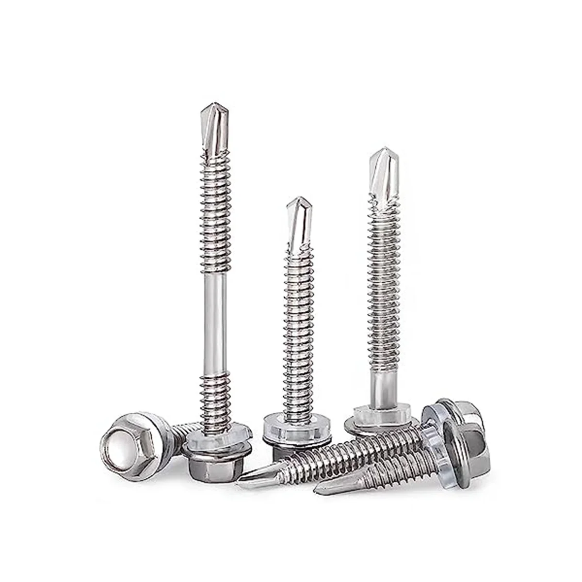 

ABNC-40PCS 14 x 1-1/2 Inch to 2-7/8 Inch Self Drilling Screws for Metal,Stainless Steel Sheet Screws,for Building and Repair
