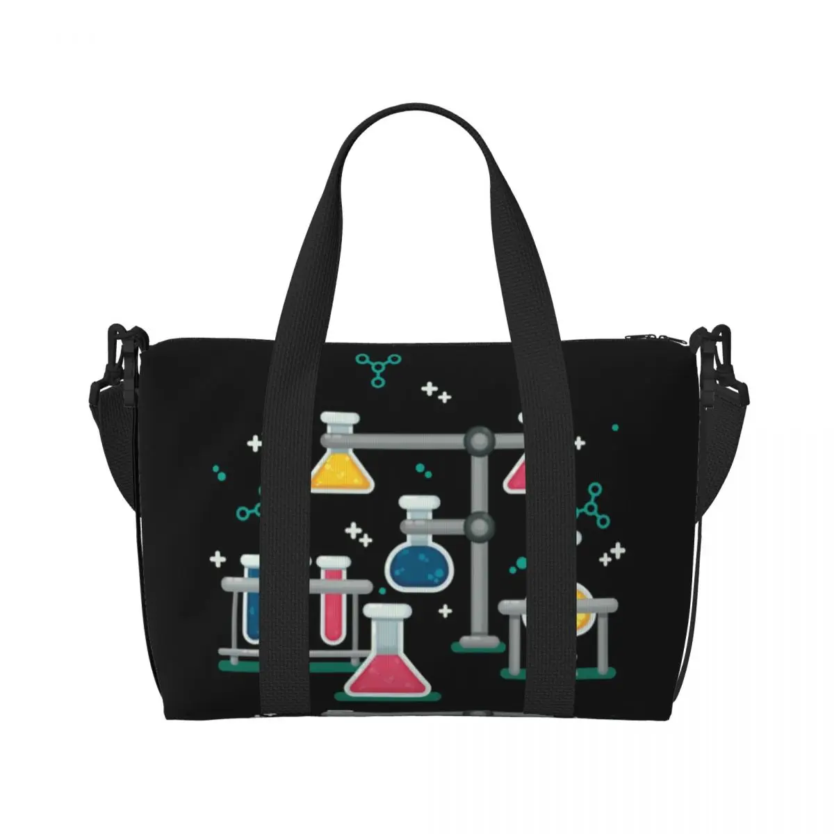 Custom Large Amazing Chemistry Tote Bag Women Science Laboratory Technology Shoulder Shopper Beach Gym Travel Bag