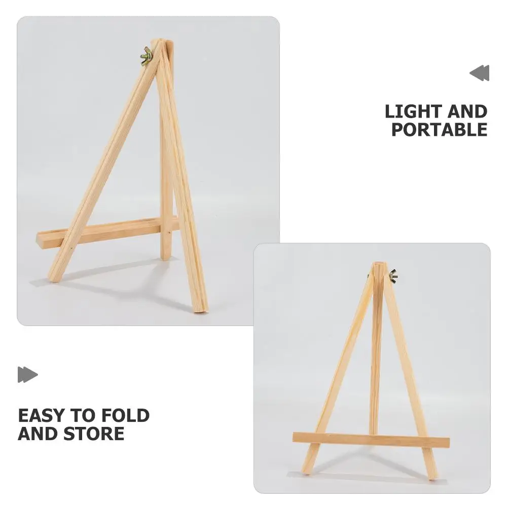 5pcs Wooden Tripod Easel Display Stand for Photo Canvas Painting Picture Frame Lightweight Foldable Reusable