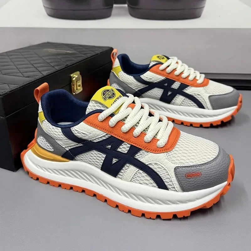 

Men's Trendy Brand Casual Thick Soled Dad Shoes Height Increasing Lace up Fashionable Casual Sports Shoes