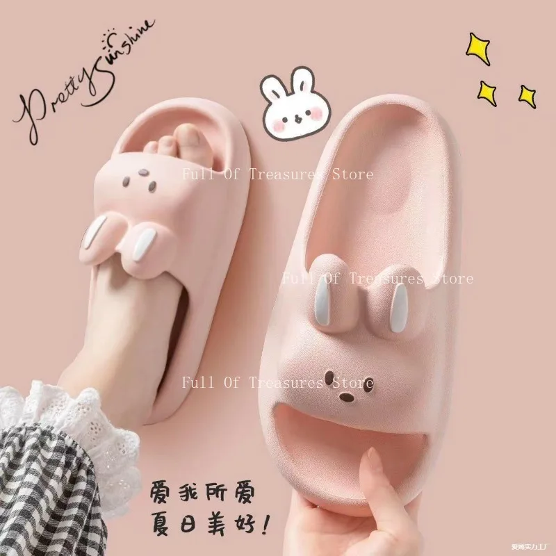 

Cute cool slippers indoor home non-slip dormitory bathroom bath wear super soft slippers women