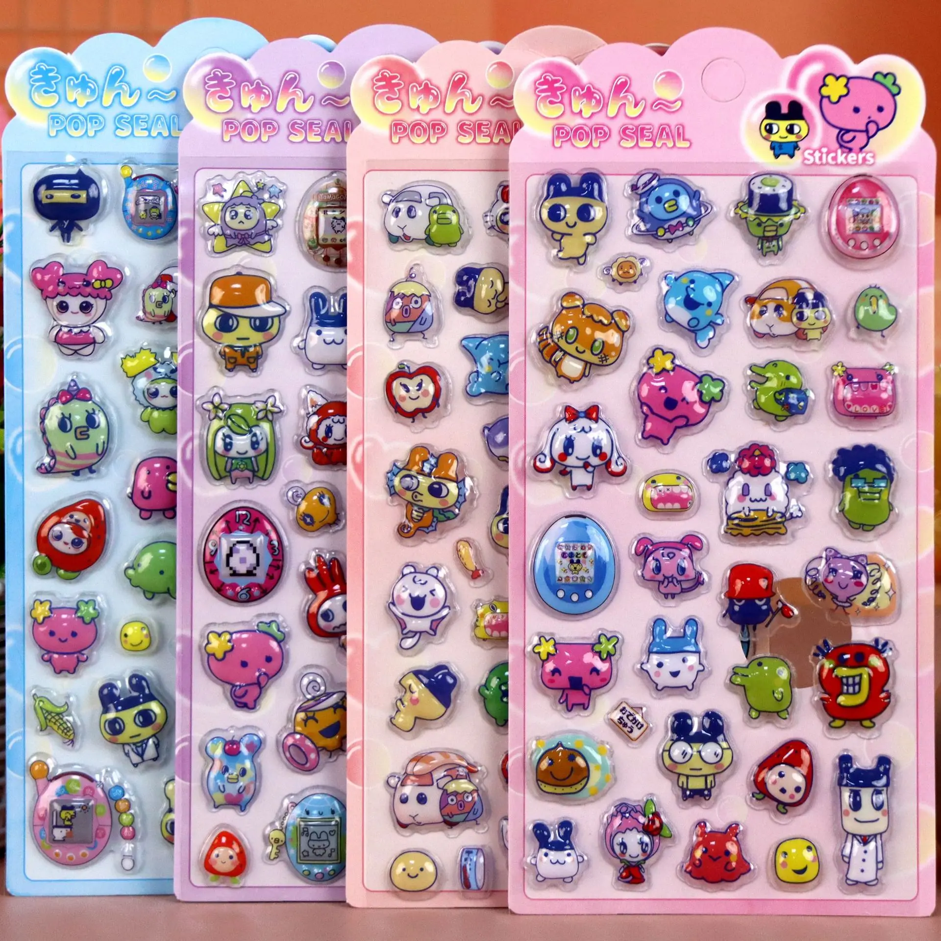 4pcs Hot Cartoon Anime Decor Stickers - 3D Relief Hollow Waterproof Decals for Kids Laptop & Anime Fans Gift Presents