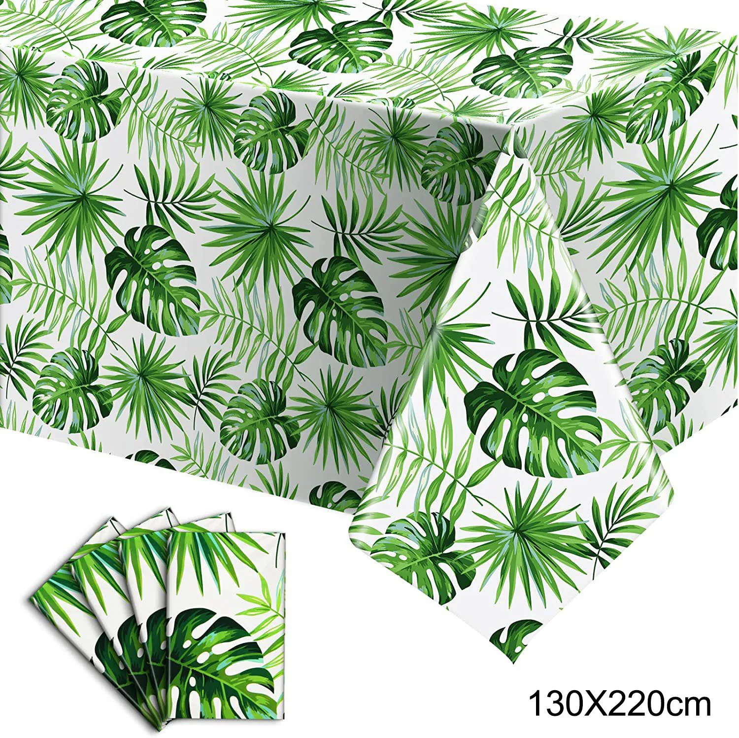 Hawaii Party Turtle Leaf Tablecloth Tropic Jungle Theme Parti Palm leaf Decor Kids Favor Safari Woodland Jungle Party Decor