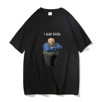 Bertram Eats Kids Funny Brand Women T-shirt I Eat Kids Tees WOMEN Pure  Tops Short Sleeve New Black Casual Loose Tshirt