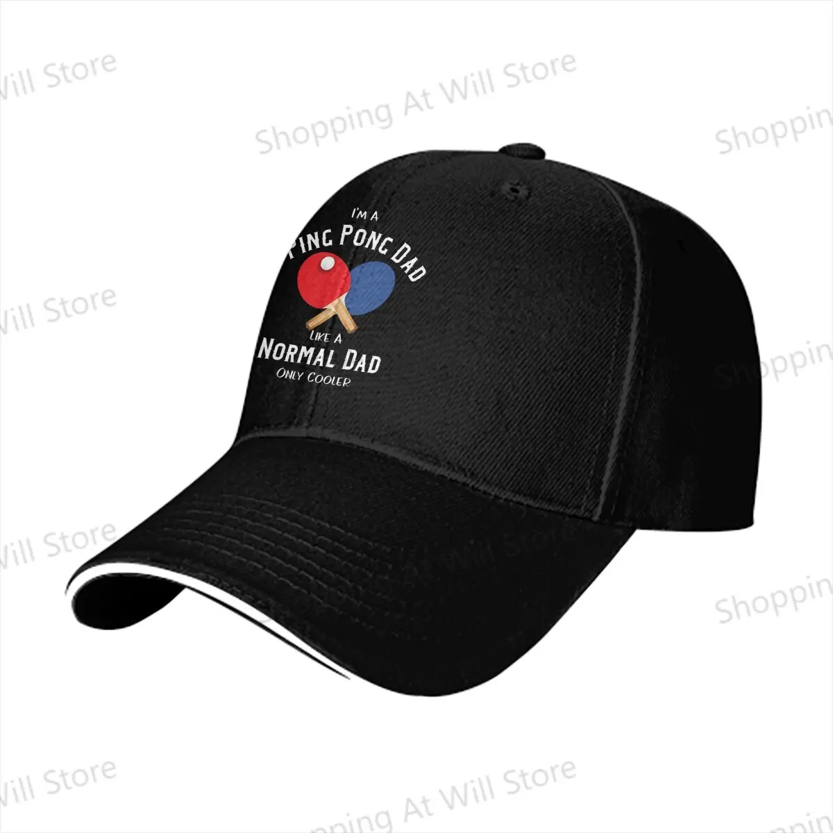 Hip Hop Ping Pong Ping Pong Apparel - Table Tennis Gifts Baseball Cap Adjustable personality Golf Hat Truck Driver Hat Unisex