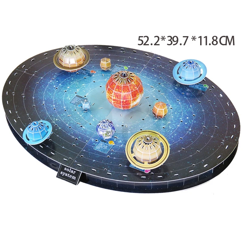 146Pcs 3D Solar System Puzzle Set Planet Board Game Paper DIY Jigsaw Learning & Education Science Toy Kids Birthday Gift-Drop Sh