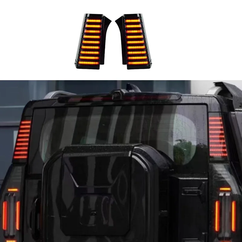 Auto Tail Turn Signal Brake Light Decoration Accessories Fit for JETOUR Traveler T2 2023-2024 Modified Car D-pillar Turn Signal