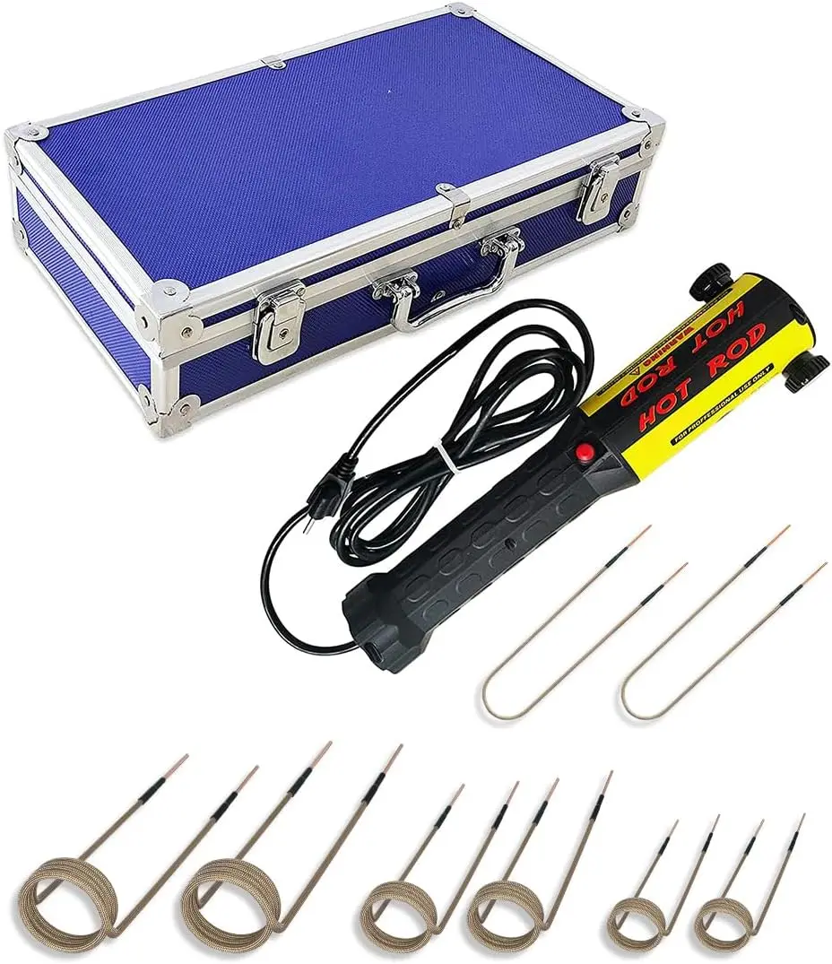 Magnetic Induction Heater Kit - 1000W 110V Hand Held Automotive Heat Tool For Rusty Screw Removing with 8 Coils and Box