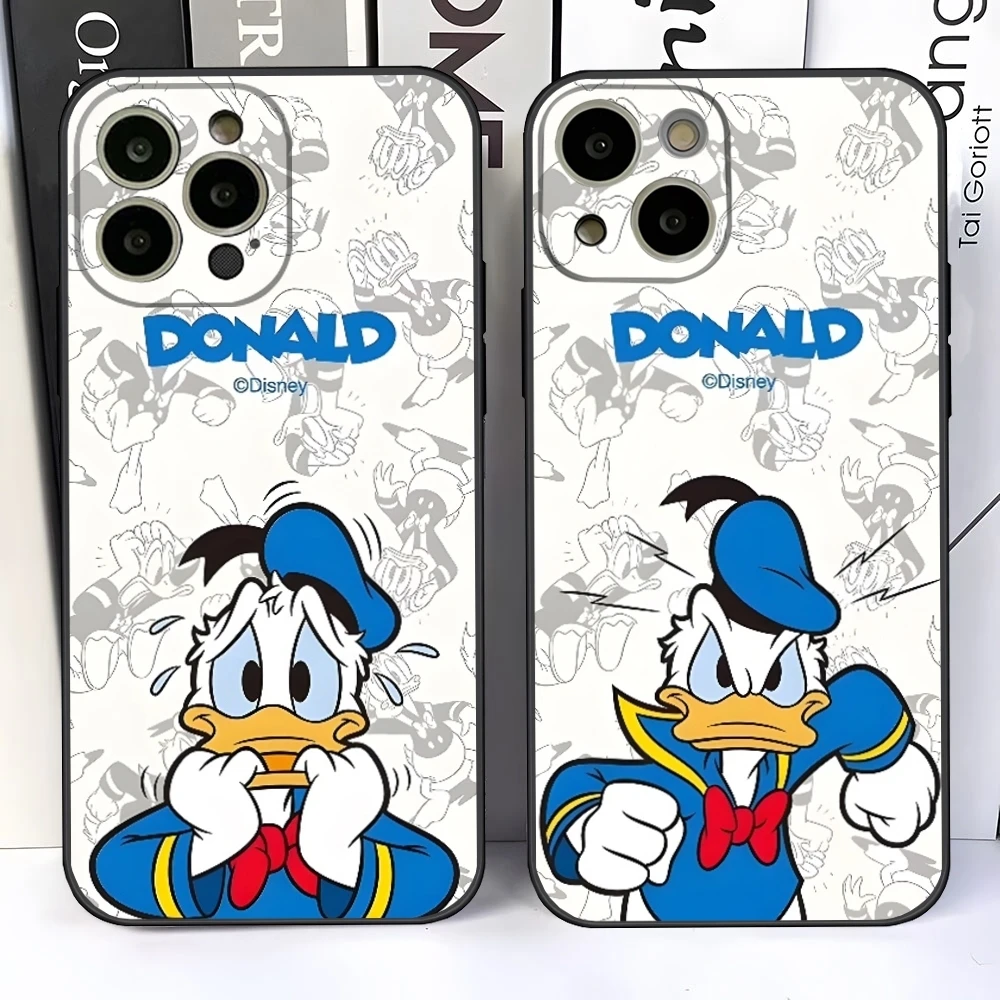 D-Donald Duck Phone Case For 14 Pro Max For Iphone 16 15 13 14 12 Mini 11 Xr X Xs Pro Max 8 7 Plus Back Cover