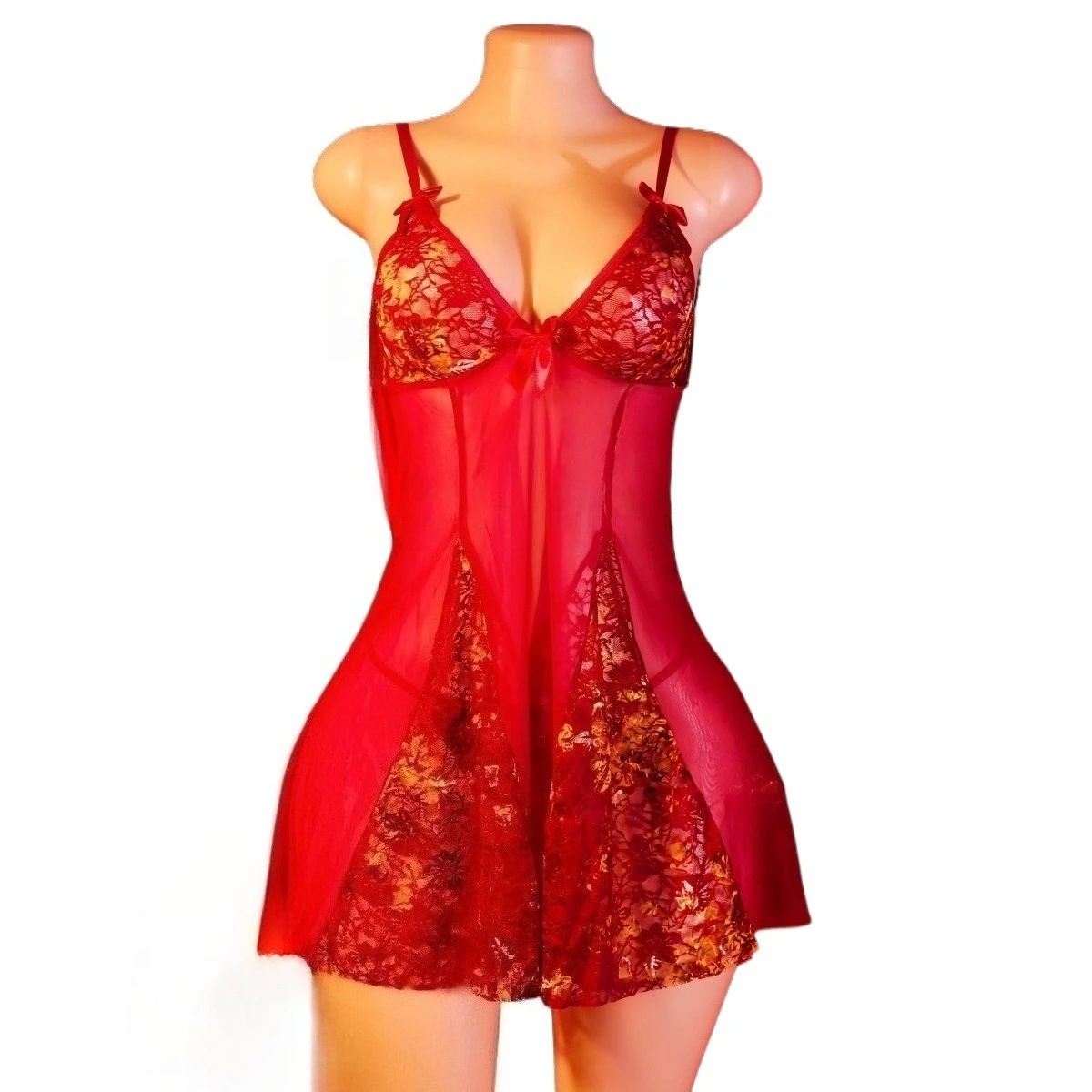 

2 Pieces Set Wine Red Mesh Strap Gold Lace Embroidery Sexy For Women Female Hot Caliente Lingerie Underwear Apparel Erotic Set