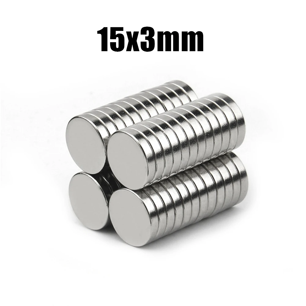 Dia 15mm Super Strong Magnets NdFeB Neodymium Thin Small Disc Magnet Permanent N35