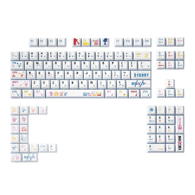 

SPYSELF Bocchi the Rock OEM-профиль с фронтальной печатью, небольшой полный набор колпачков для термосублимации из ПБТ