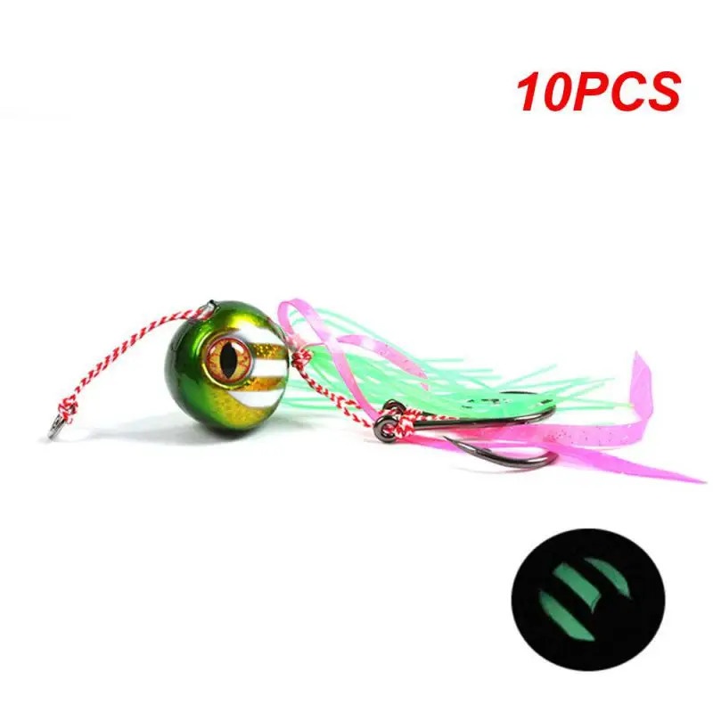 

10PCS 80G Glow Tai Kabura Jigging Fishing Lures Jigs Sinker for Snapper Grouper Sea Boat Fishing Tenya Baits