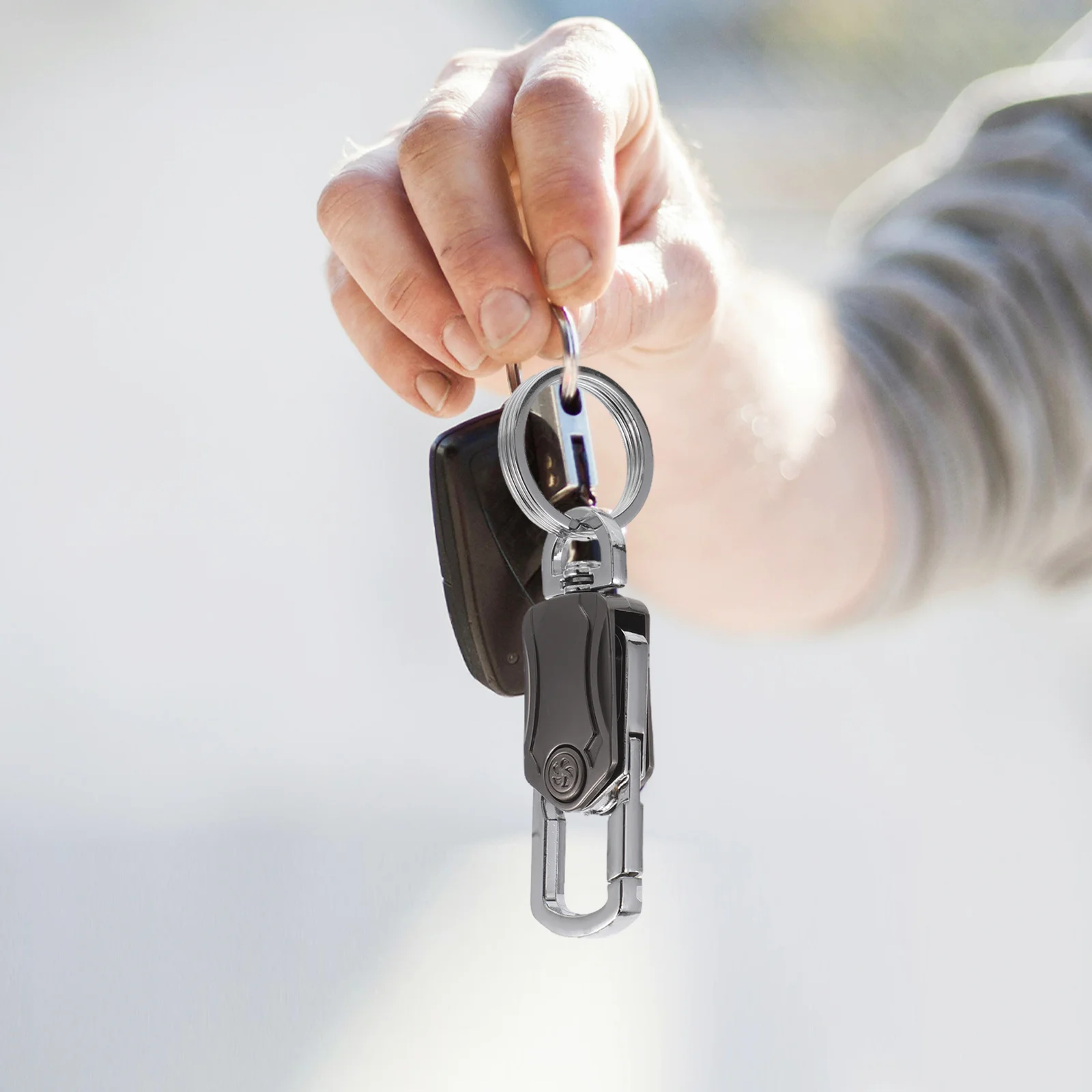 مجموعة حلقات مفاتيح معدنية ممتازة مكونة من 3 قطع، حقيبة ريترو ساحرة، أداة استرخاء محمولة للعمل والدراسة والسفر والاستخدام اليومي #2
