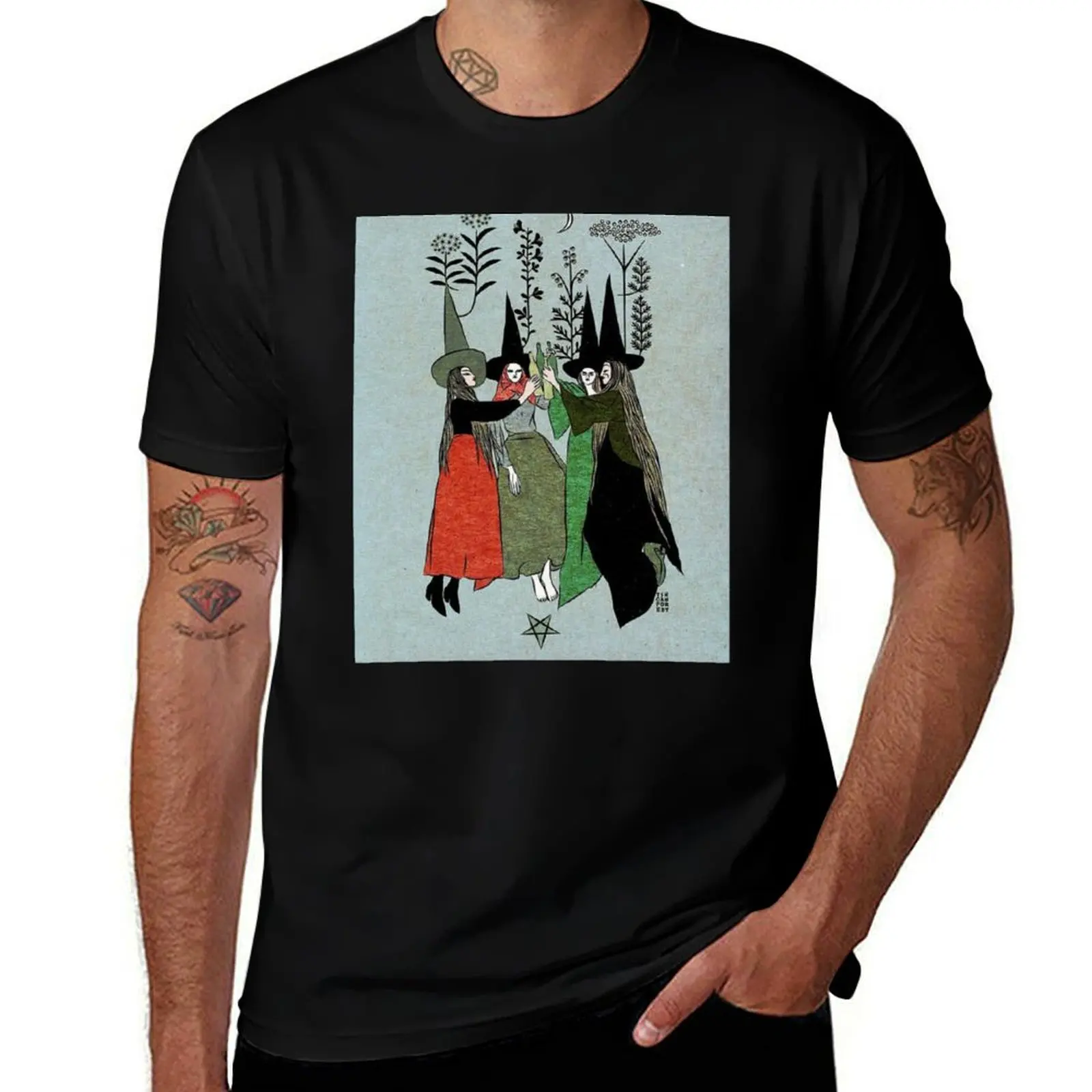 

Witch Coven Circle T-Shirt cotton t shirts high quality t shirts with prints T-Shirt
