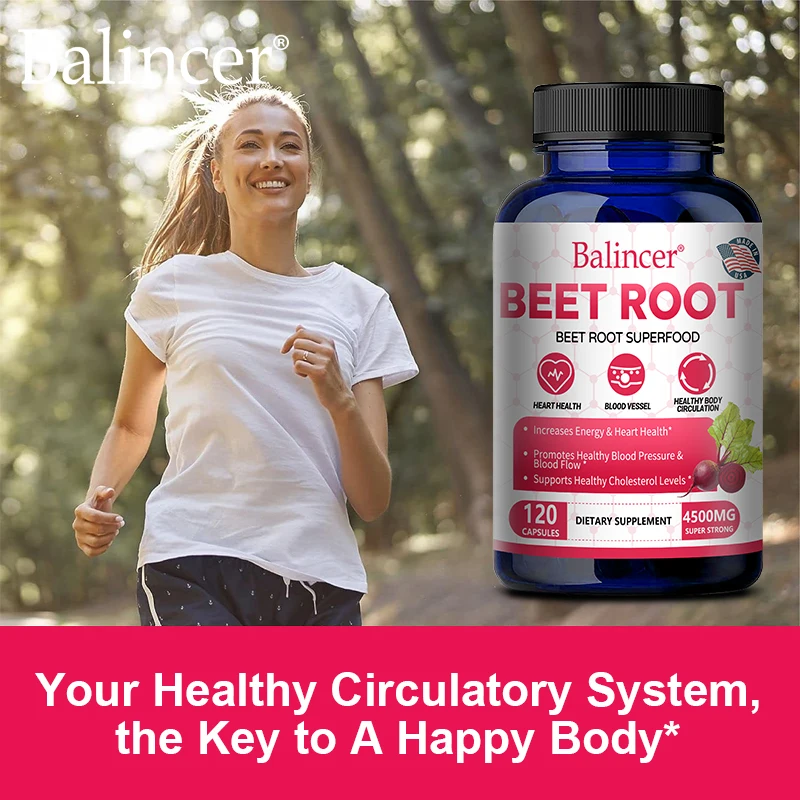 Beetroot Extract for Energy and Immune Support Promotes Healthy Circulation, Heart, and Cholesterol Health