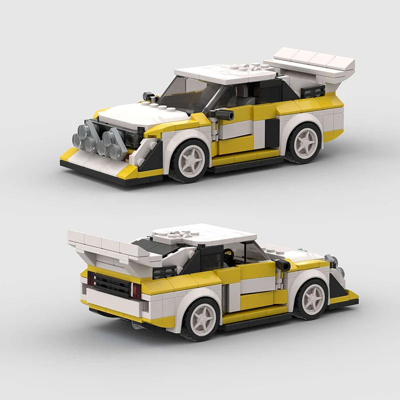 MOC Racing Sports Car Speed Champion Racer Building Blocks set Vehicle Brick Supercar 76897 Quattros S1 Kids Toys Boys Technique