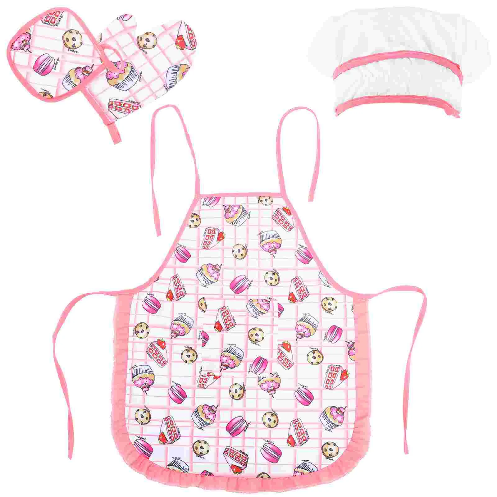 

1 Set Cooking Apron Child Chef Cosplay Apron Children Apron Cooking Apron Props