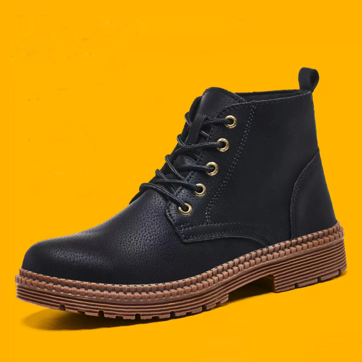 Men's Steel-Toe, Impact-Resistant, Puncture-Resistant, Rubber-Soled, Non-Slip, Wear-Resistant Construction Safety Shoes—Wholesal